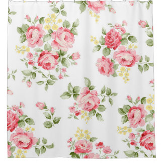 Beautiful rose flower pattern, little floral bouqu shower curtain