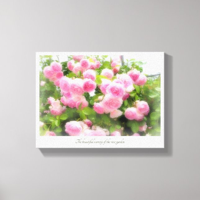 Beautiful Rose Garden Canvas Print (Front)