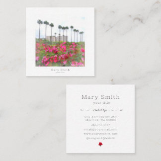 Beautiful Rose Garden Square Business Card