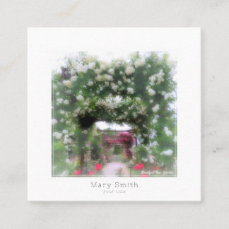 Beautiful Rose Garden Square Business Card