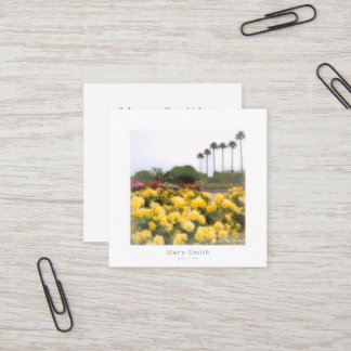 Beautiful Rose Garden Square Business Card