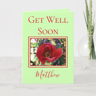 Beautiful Rose Get Well Soon Card