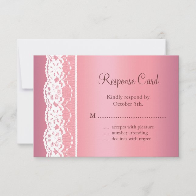 Beautiful Rose Gold RSVP (Front)