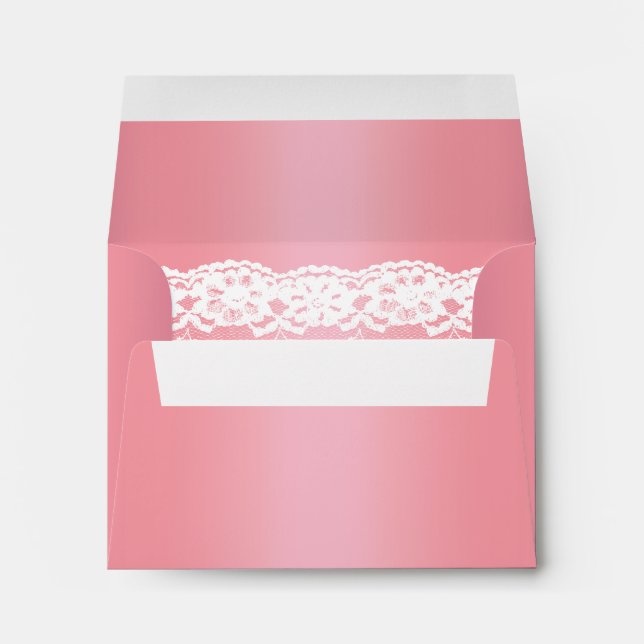 Beautiful Rose Gold RSVP Envelope (Back (Bottom))