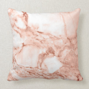 Beautiful Rose Gold Sparkle Marble Pattern Cushion