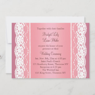 Beautiful Rose Gold Wedding Invitation