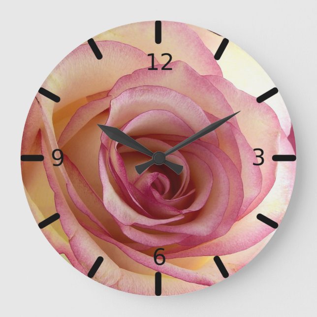 Beautiful Rose Large Clock (Front)