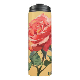 Beautiful Rose Mothers Day Gift Personalised Thermal Tumbler