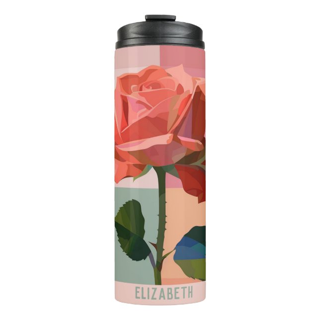 Beautiful Rose Mothers Day Gift Retro Thermal Tumbler (Front)