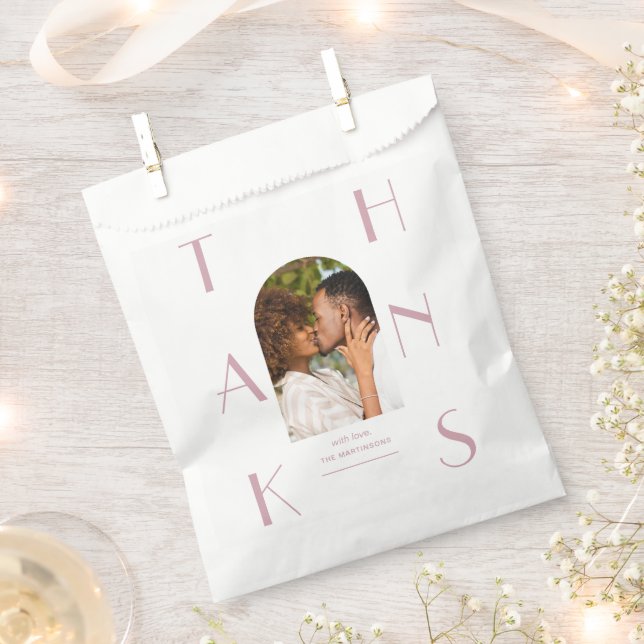 Beautiful Rose Photo Wedding Favour Bags (Clipped)