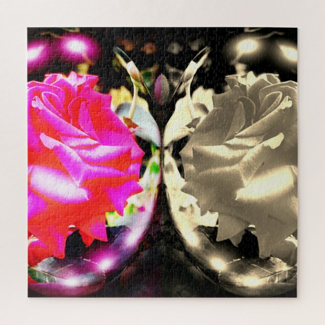 Beautiful roses art jigsaw puzzle (Vertical)