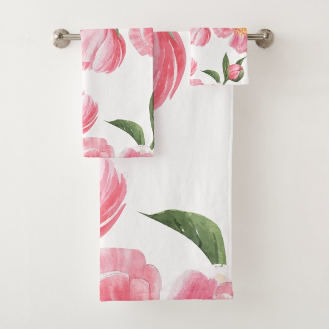 Beautiful Roses Bath Towel Set (Insitu)