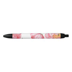 Beautiful Roses Black Ink Pen