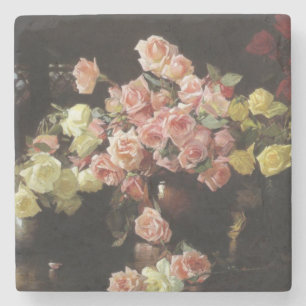 Beautiful Roses (by Joseph DeCamp) Stone Coaster