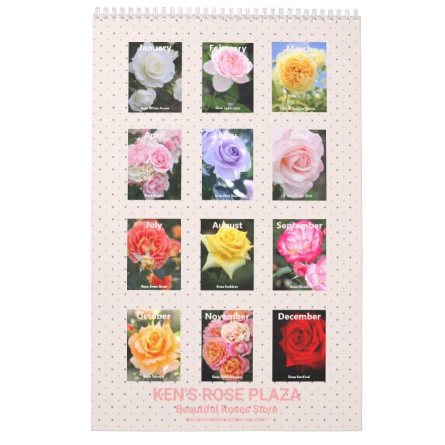 Beautiful Roses Calendar Best Edition カレンダー (Back)