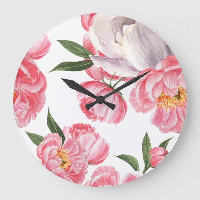 Beautiful Roses Large Clock (Front)