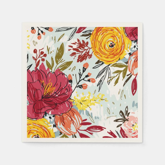 Beautiful Roses Napkin (Front)