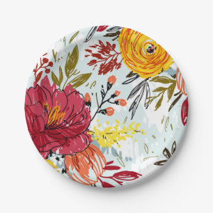Beautiful Roses Paper Plate