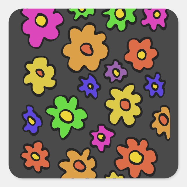 beautiful roses square sticker (Front)