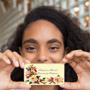 Beautiful Roses Vintage Style Business Card