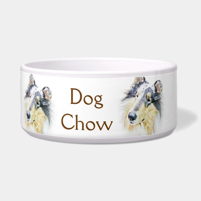 Beautiful Rough Collie dog art (Left)