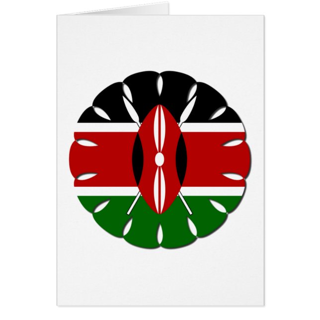 Beautiful Round Kenyan Motif: A National Symbol (Front)