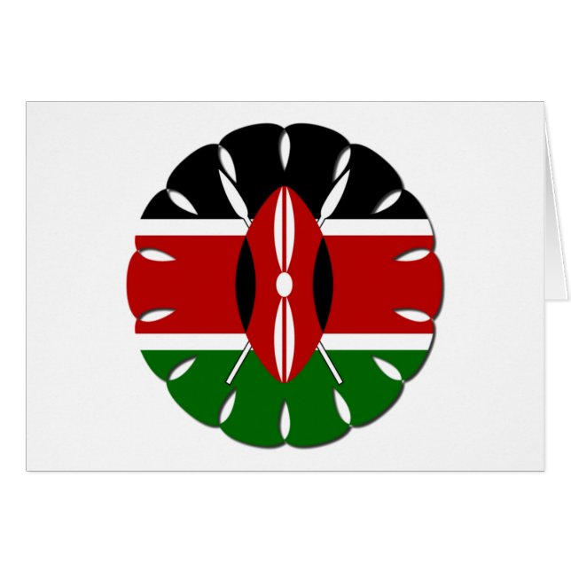 Beautiful Round Kenyan Motif: A National Symbol (Front Horizontal)