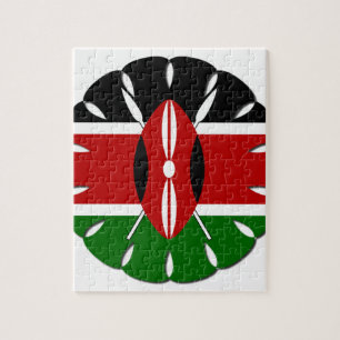 Beautiful Round Kenyan Motif: A National Symbol Jigsaw Puzzle