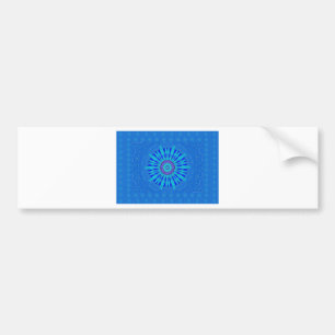Beautiful Royal Blue Mandala Art Print Bumper Sticker
