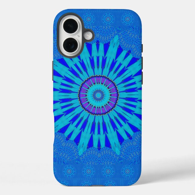 Beautiful Royal Blue Mandala Art Print Case-Mate iPhone Case (Back)