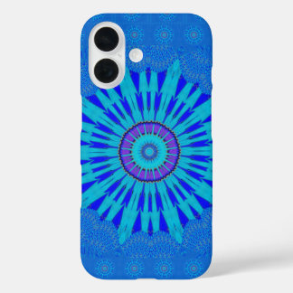Beautiful Royal Blue Mandala Art Print iPhone 16 Case