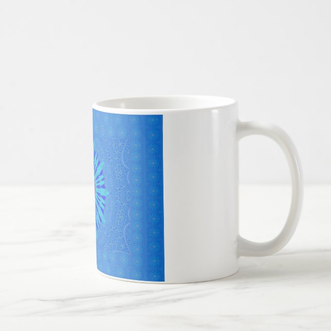 Beautiful Royal Blue Mandala Art Print Coffee Mug (Right)