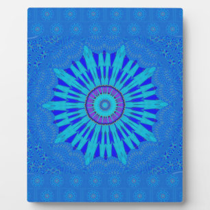 Beautiful Royal Blue Mandala Art Print Plaque