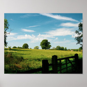 Beautiful rural landscape poster