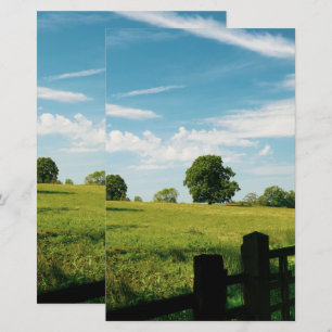 Beautiful rural landscape stationery