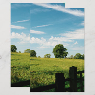 Beautiful rural landscape stationery