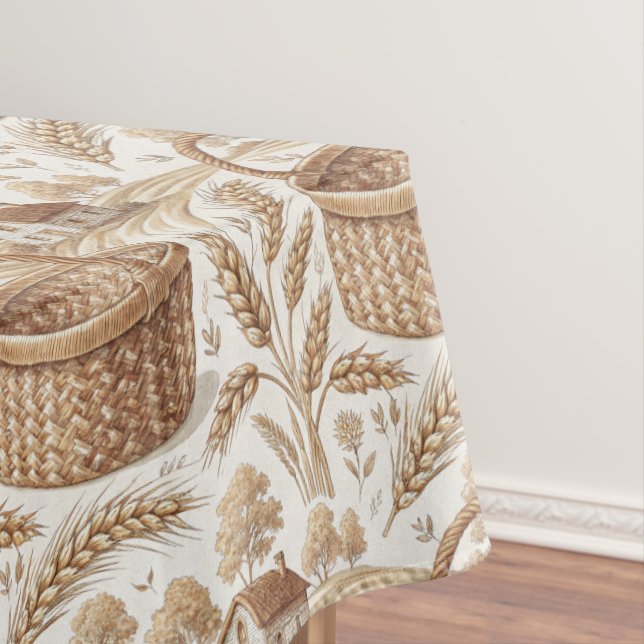 Beautiful Rustic Cottagecore Tablecloth (In Situ)