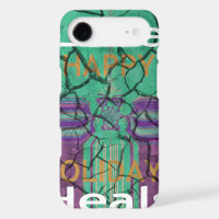 Beautiful rustic cracked mud love heals text art