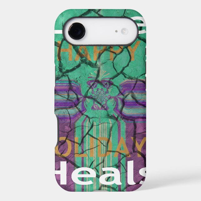 Beautiful rustic cracked mud love heals text art (Back)