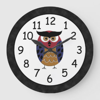 Beautiful Rustic Custom Owl Large Clock
