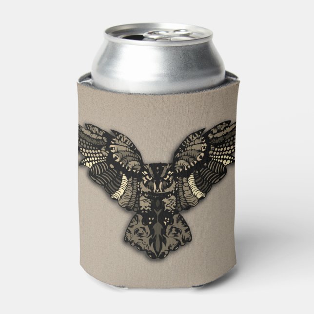Beautiful Rustic Owl Can Cooler (Can Front)