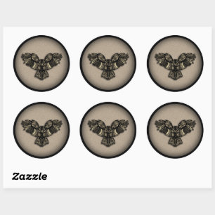 Beautiful Rustic Owl Classic Round Sticker