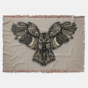 Beautiful Rustic Owl Throw Blanket