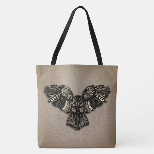 Beautiful Rustic Owl Tote Bag (Front)