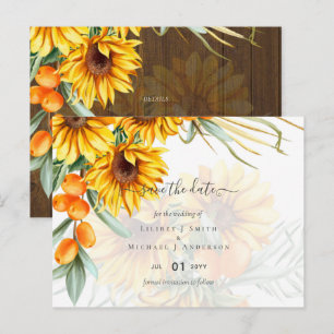 Beautiful Rustic Sunflowers Pampas Grass Wedding Postcard