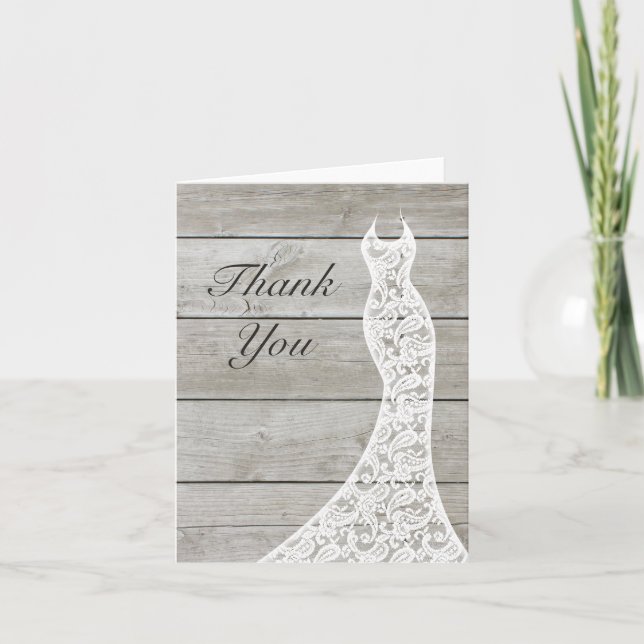 Beautiful Rustic Thank You Card (Front)