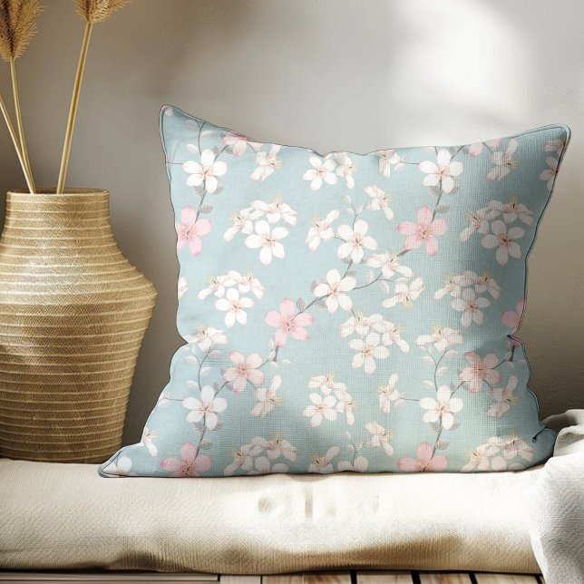 Beautiful Rustic Vintage Cherry Blossoms  Cushion (Creator Uploaded)