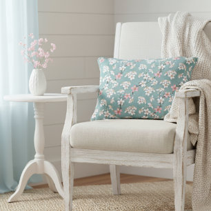 Beautiful Rustic Vintage Cherry Blossoms Decorative Cushion