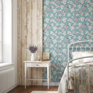 Beautiful Rustic Vintage Cherry Blossoms Wallpaper