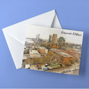 Beautiful Sacramento California City View Postcard